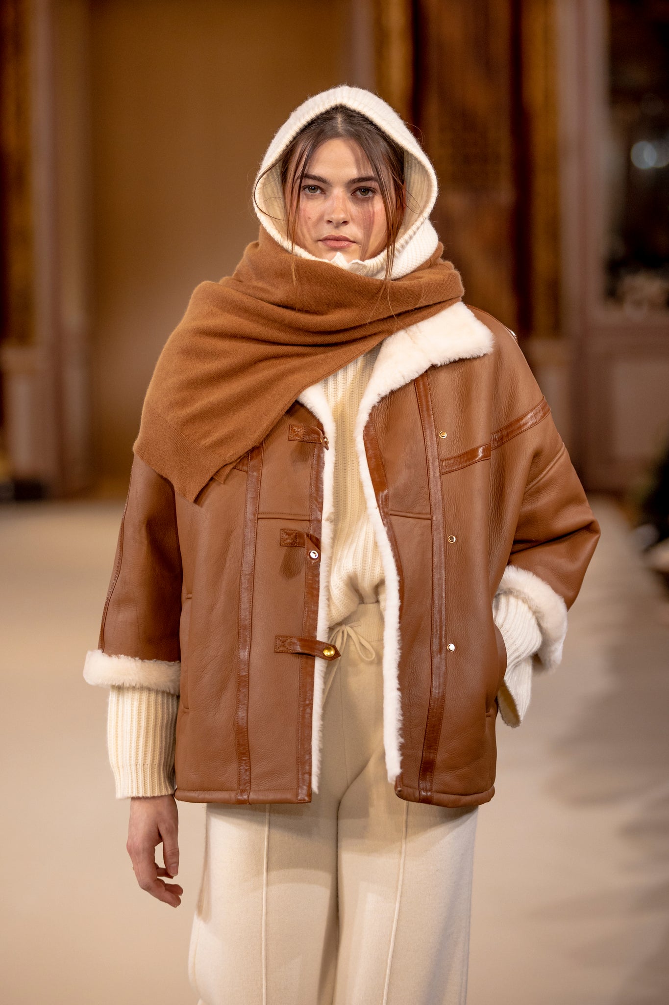 VESTE PEAU LAINEE