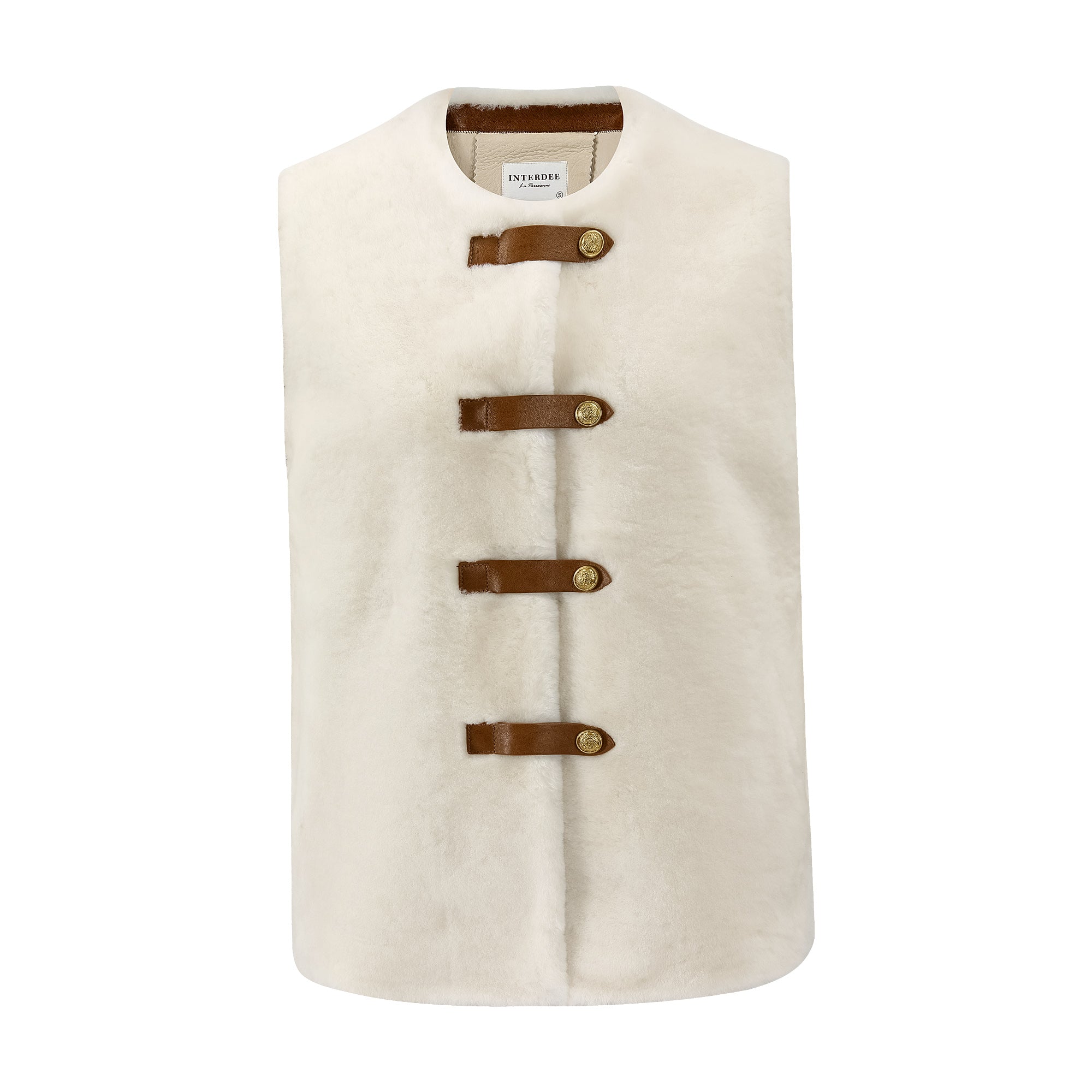 GILET PEAU LAINEE